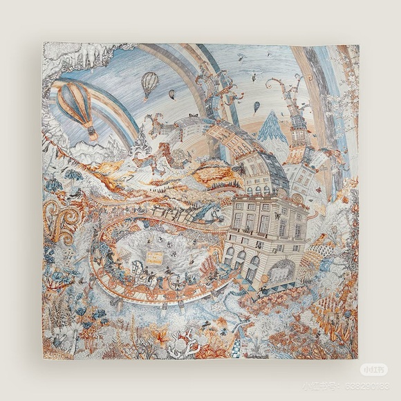 BNIB Authentic Hermès Les Folies du Faubourg 90x90cm Scarf - Picture 1 of 4